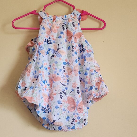 Baby Essentials - Butterfly Baby Girl Romper Size 6 Months - Picture 2 of 5